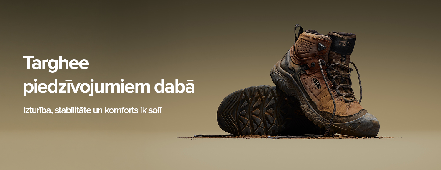 Atklājiet KEEN Targhee pārgājienu apavus &ndash; ērti, izturīgi un uzticami dabā. Ātra piegāde, 365 dienu bezmaksas atgrie&scaron;ana.